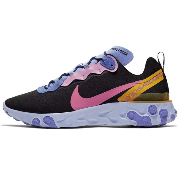 NWT Nike React Element 55 PRM Black/Magic Flamingo - Picture 1 of 6